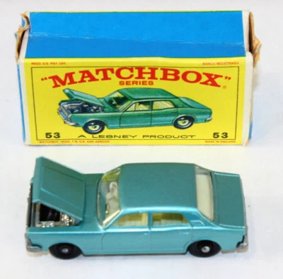Matchbox 53 Ford Zodiac Mk IV (Mint) Lesney England Original Box (has some wear) - Image 1 of 4