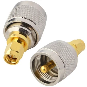 SMA Male to UHF PL-259 Male Coax Connector Adapter for Amateur CB Radio Antenna - Picture 1 of 8
