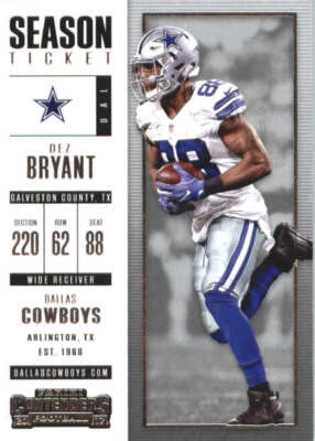 2017 Panini Contenders Season Ticket #78 Dez Bryant NM-MT Cowboys J2M - Image 1 of 2