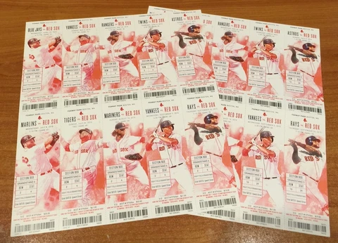 2015 MLB BOSTON RED SOX BASEBALL SEASON FULL TICKETS 10 GAMES X2 - 20 TIX ORTIZ Cover