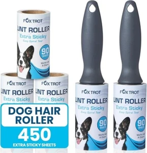 Lint Rollers 450 Sheets for Pet Hair Extra Sticky 5 Lint Roller Refills - Picture 1 of 5