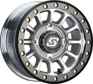 Sedona 570-2029 A21MA-57056+10S SANO BDLK WHEEL 15X7 4/156 5+2 (+10MM) BLK/AS - Picture 1 of 2