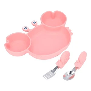 Silicone Suction Plates Divided Cute Anti Slip BPA Baby Plates High - Picture 1 of 24