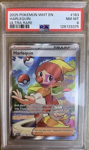 2025 POKEMON WHITE FLARE EN HARLEQUIN ULTRA RARE #163 PSA 8 - Picture 1 of 6