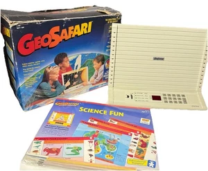 Vintage 1993 GeoSafari Electronic Learning Game Many Subject Cards Works! - Picture 1 of 15