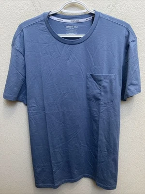 Kenneth Cole Large T-Shirt Blue Short Sleeve Crew Neck The Pocket Tee $49 - Image 1 of 4