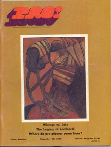 Minnesota Vikings New York Jets NFL Game Program 11/29/70 Shea Stadium - Picture 1 of 1