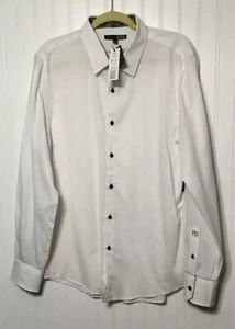 Neu HARVE BENARD Herren Large weiß Anzughemd Kontrastkragen Manschetten - Bild 1 von 7