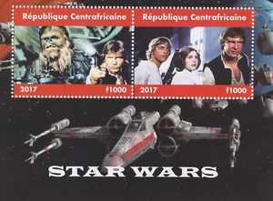 STAR WARS LUKE SKYWALKER HAN SOLO IMÁGENES CLÁSICAS 2017 MNH HOJA DE ESTAMPILLAS - Imagen 1 de 1