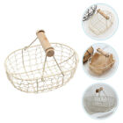 Wrought Iron Storage Basket Fruit Containers Bread Retro Style