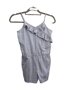 Vineyard Vines Girls Firework Seersucker Romper Size Large - Picture 1 of 11