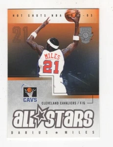 2002-03 FLEER HOT SHOTS ALL-STARS DARIUS MILES CLEVELAND CAVALIERS #136 - Picture 1 of 11