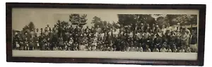 Foto panoramica vintage 1928 Saucony Park PA annuale riunione di famiglia 9X30 - Foto 1 di 13