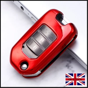 Rojo Llave Mando Funda Para Honda Accord Civic Cr-V Odyseey Insight Botón T80r - Imagen 1 de 5
