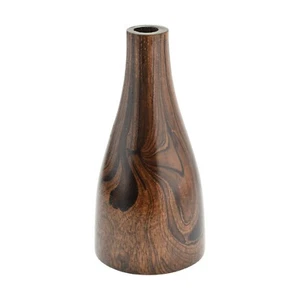Jarrón de flores de madera de árbol de mango natural patrón de grano artístico - Imagen 1 de 7