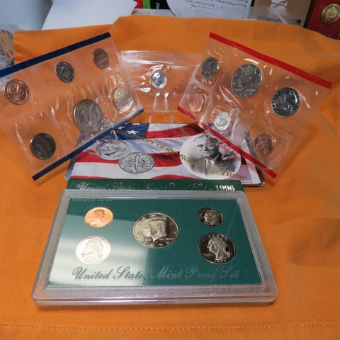 1996 proof and mint sets us, w/W dime! Cover