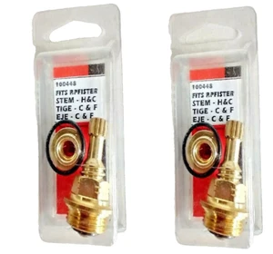 (Qty of 2) Brass Compression Stem Hot & Cold LINCOLN PRODUCT 100448 - Picture 1 of 3