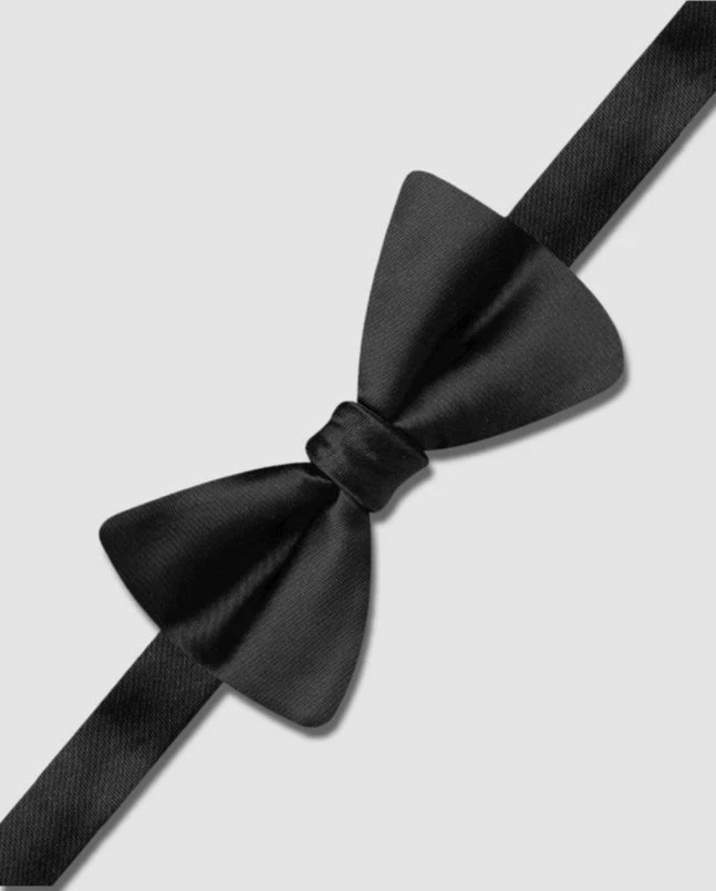 $32 Alfani Men's Black Spectrum Solid Silk Pre-Tied Adjustable Bowtie - Image 1 of 1