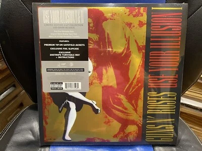 SOLD OUT GUNS N ROSES USE YOUR ILLUSION I & II DELUXE COLOUR VINYL 4LP SET - Image 1 of 4