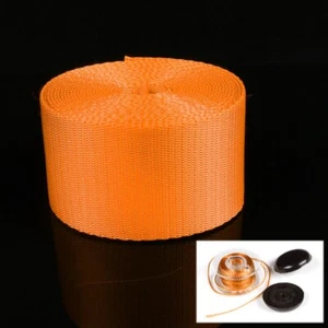 Cinturón de seguridad naranja retráctil de nailon correa de seguridad de poliéster para regazo - Imagen 1 de 11
