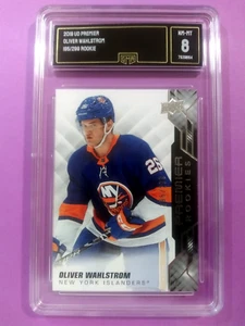 OLIVER WAHLSTROM 2019 Upper Deck NHL Card # 58 GMA 8 Premier Rookie 195/299 - Picture 1 of 2