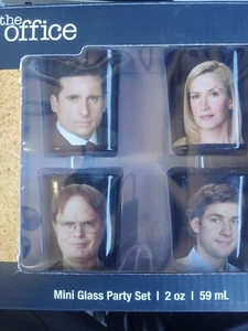 The Office Character Shot Glass Drinking Game | 2 Ounce Glasses | Set of 4 NIB - Picture 1 of 1