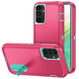 Military Grade Certified TUFF Hybrid Armor Case with Kickstand for Samsung - Picture 1 of 9