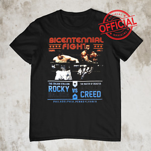 Bicentennial Fight Rocky Vs Apollo creed Poster T-shirt Black Unisex 2F337