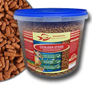 Cichliden Sticks 3 Liter Eimer 1,32 kg Futter Futtersticks Barsche Aquarium - Bild 1 von 1
