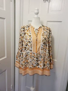 Fever Floral Print Blouse Size XL, Spring, Summer Item! Lightweight, Colorful  - Picture 1 of 11
