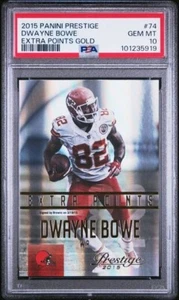 2015 PANINI PRESTIGE #74 DWAYNE BOWE PSA 10 GEM MINT #27/50 POP 1 CHIEFS DEBO - Picture 1 of 2