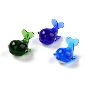 20 piezas Cuentas de vidrio de lámpara Dijes Sueltos Adorno de ballena Color Mixto 19x14mm - Imagen 1 de 3