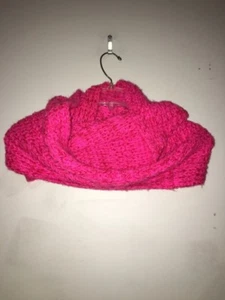 Abercrombie & Fitch Pink Cable Knit Cowl Neck Women Chunky Infinity Cycle Scarf - Picture 1 of 4