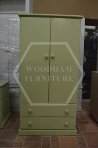 HANDMADE KIDDIES GENTS WARDROBE IN APPLE GREEN (NOT FLATPACKED - Picture 1 of 10