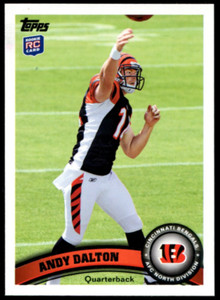 2011 Football #70 Andy Dalton Throwing Variation Rookie Short Print SSP Saints 