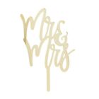 Gold Acrylic Wedding Cake Topper - Modern Script Design - Mr & Mrs or Same Sex