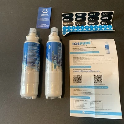 Two Icepure Refrigerator Water Replacement Filters RWF3500A RWF3500A-S New - Image 1 of 2