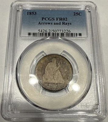 1853 Seated Liberty Quarter 25C PCGS FR02 Fair 2 Lowball Coin - Image 1 of 4