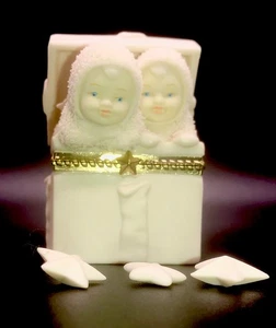 Snow Babies ¡Sorpresa! Caja de almacenamiento de baratijas de joyería con bisagras Departamento 56 estrellas de colección - Imagen 1 de 22