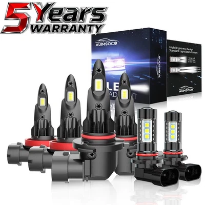 For Chevrolet Malibu Sedan 4-Door 2013-2015 2.0L 2.5L LED Headlights 60000LM - Image 1 of 4