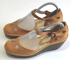 FLY LONDON - Women’s Yuna Yellow Leather wedge Shoes - UK SIZE 6 / EUR 39 - Picture 1 of 12