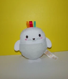 Peluche sensorial Bright Starts White Seal Lovey juguete arrugado bebé 6" - Imagen 1 de 2