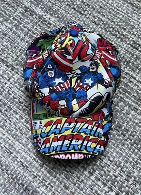 Marvel Comics Ball Cap One Size Captain America Hulk Multicolored Adjustable - Image 1 of 4