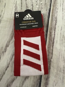 Mens Adidas Creator 365 Basketball Socks 1 Pair size M (size 6.5-9 mens) Red - Picture 1 of 9