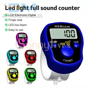 10PCS LCD Electronic Digital Finger Hand Held Tally Counter Ring Digital Counter - Picture 1 of 21
