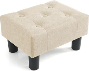 Small Foot Stool Ottoman, Footstool with Legs, Foot Rest for Living Room, Bedroo - Picture 1 of 12