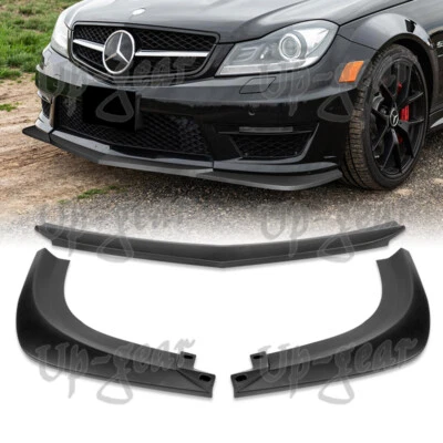 Kit de alerón de parachoques delantero negro mate para Mercedes-Benz W204 C63 AMG 2012-2014 Foto 1 de 4