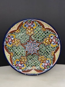Talavera Mexican Pottery Hand Painted 15.5 in Plate Decorative Wall Hanging - Picture 1 of 13