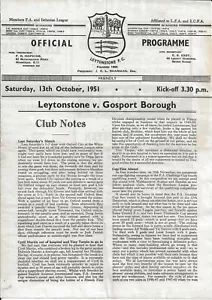 More details for leytonstone v gosport borough ~ 13 october 1951 ~ friendly fixture
