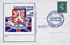Rare carte postale commémorative illustrée des forces tchécoslovaques de la Seconde Guerre mondiale en Grande-Bretagne